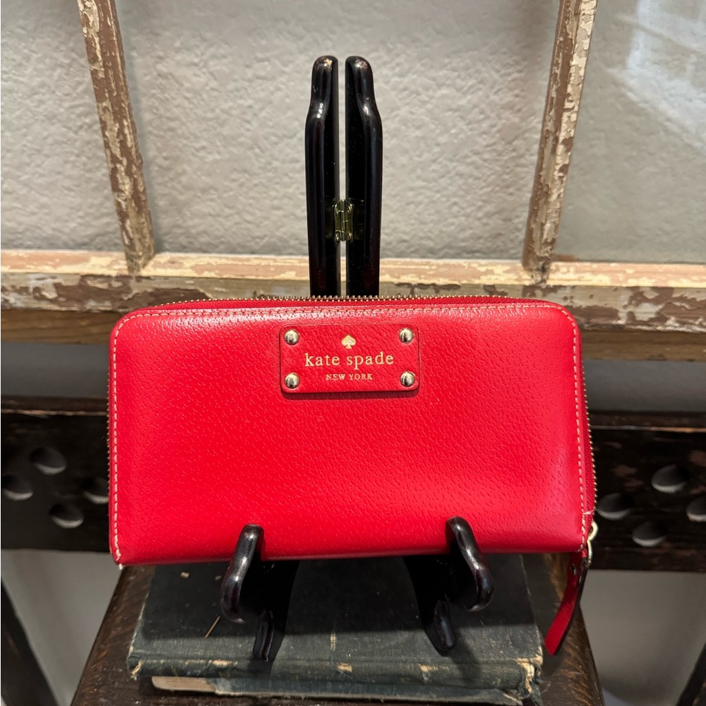 Kate Spade Red Zip Wallet